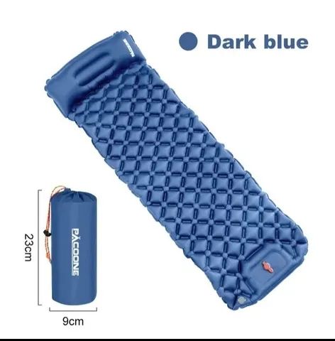 Colchão inflável camping+ lanterna recarregável camping