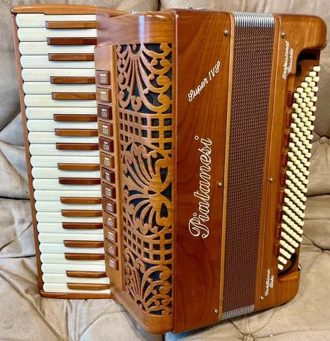 Acordeon piatanesi super vis madeira novo!! - Foto 4