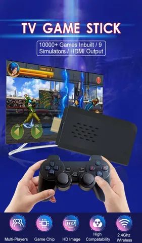 Vídeo Game Stick Box 4k Lite 2 Controles Sem Fio 10 Mil Jogos Novo Promoção  - Cem Tecnologias