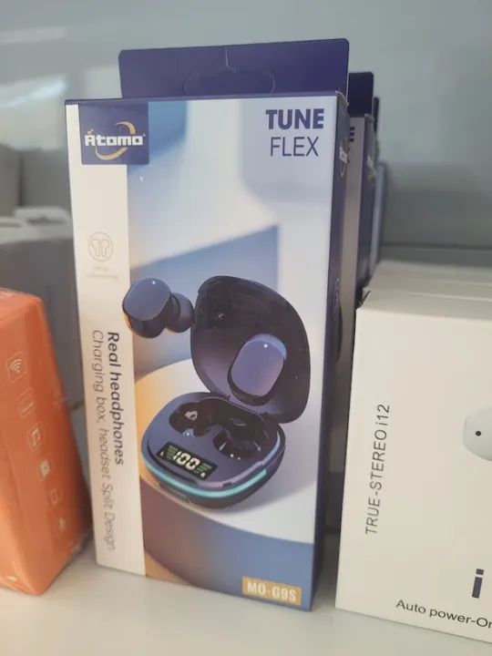 Fone de ouvido sem fio Átomo Tune Flex MO-G9S - Loja Mega Tudo
