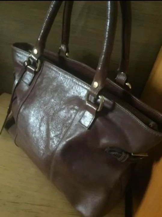 Bolsa Santa Lolla 100% Couro Legítimo Marrom