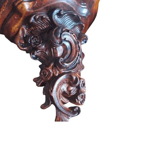Oratório peanha cor madeira suporte para santo ou imagem ou vaso antigo - Foto 3