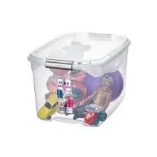 Caixa 29l organizadora tampa transparente com trava Sanremo Sr941 - Foto 5