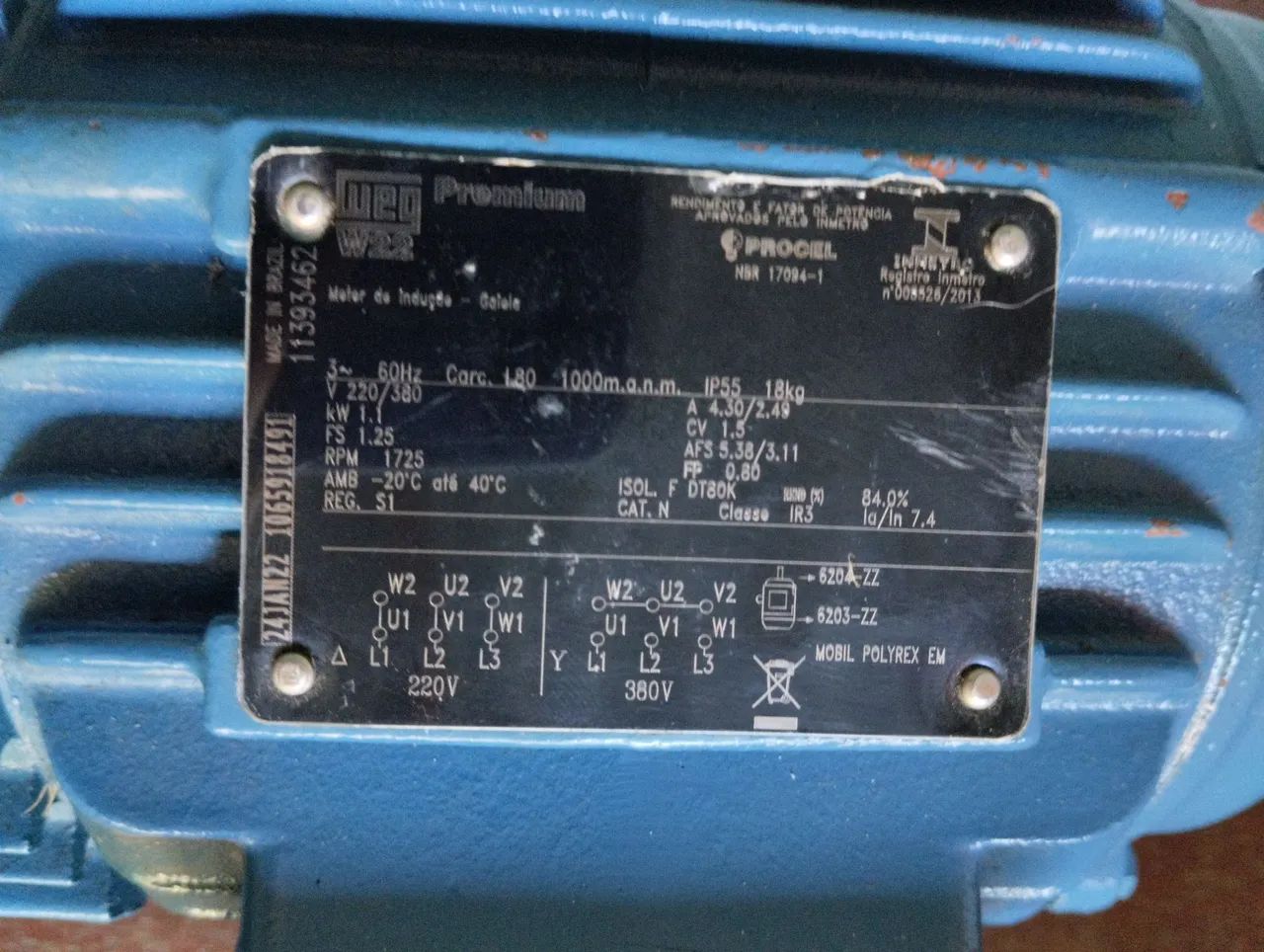 Vendo motor de indução weg