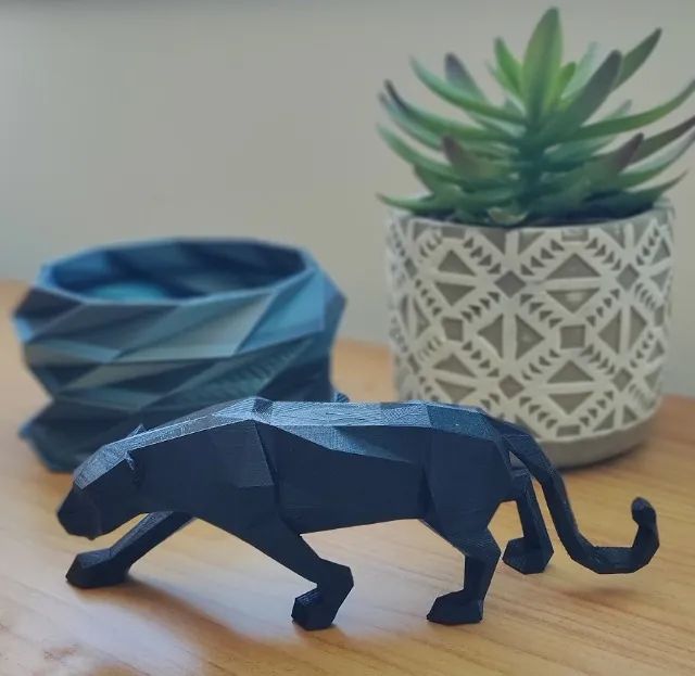 Pantera Negra 3D Origami Enfeite Decoração Ambientes Requintados Salas Quartos Escritórios - Foto 5