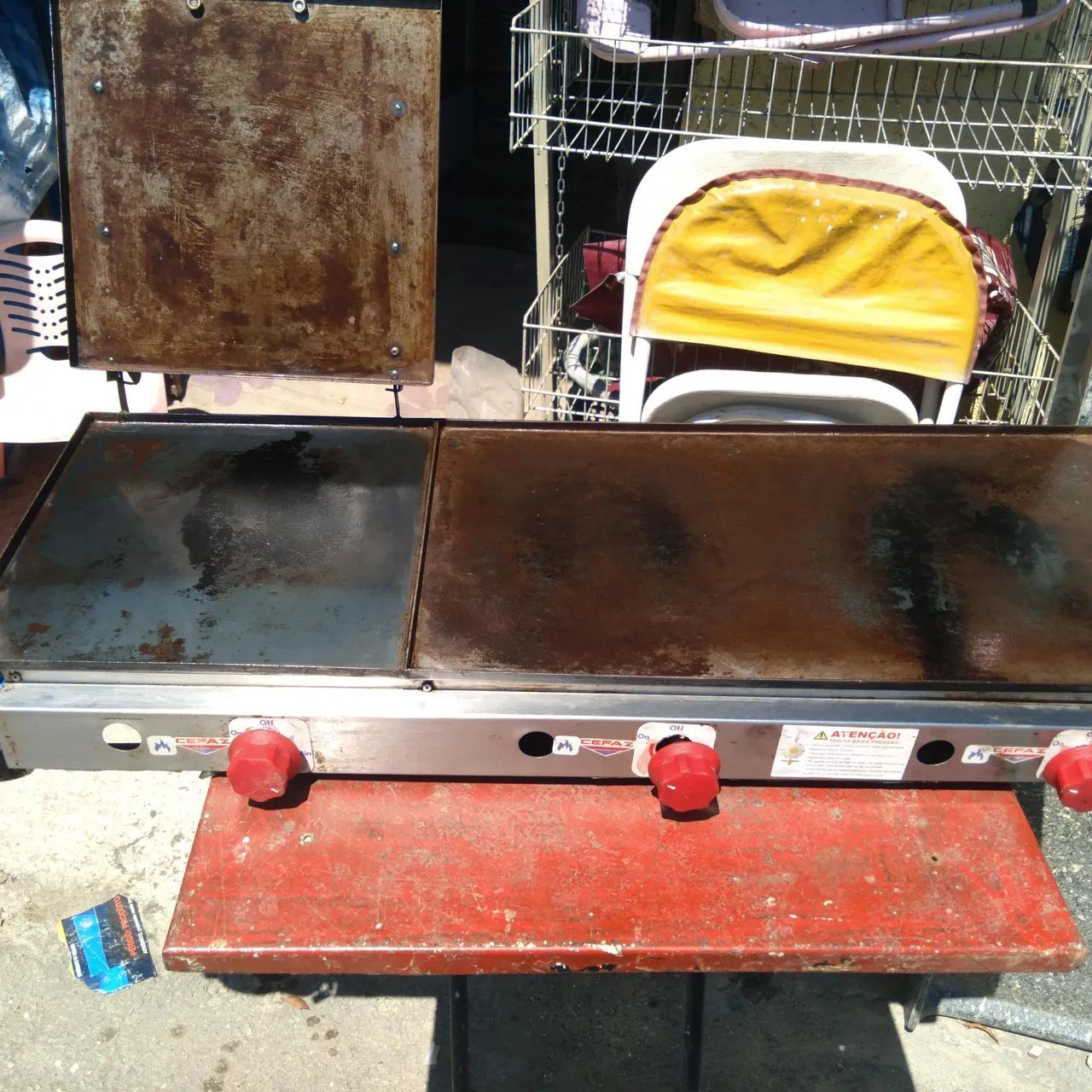 Chapas hambúrguer a gás 