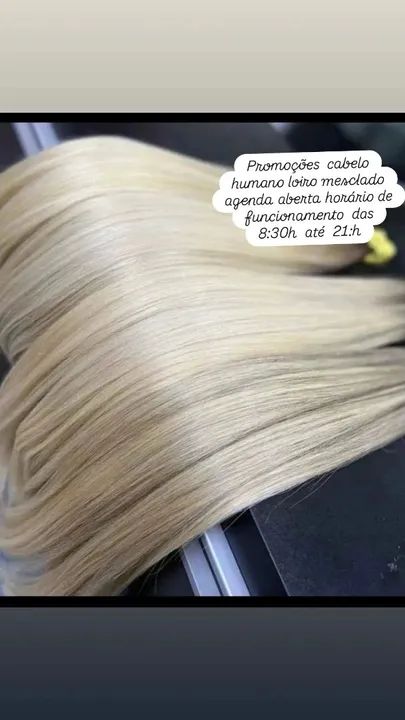 Promoções cabelo humano loiro pérola 