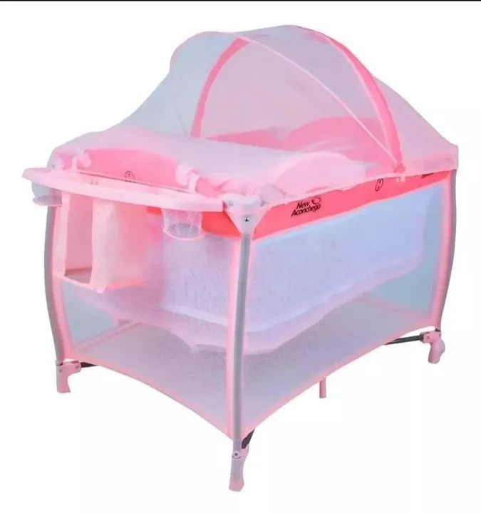 Berço Portátil Burigotto rosa. PRA VENDER LOGO!