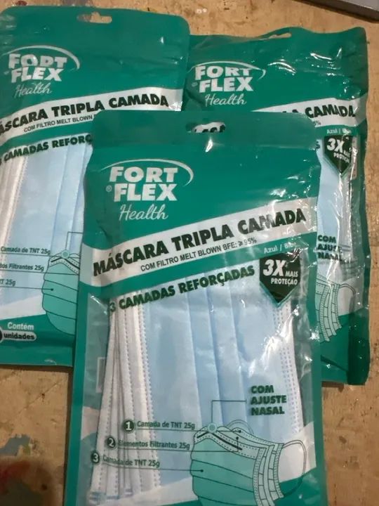 Máscara tripla camada 10 uni por embalagem  - Foto 3