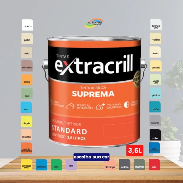 Tinta Acrilica Extracrill Suprema Lata Galão - Foto 3