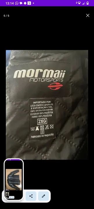 Jaqueta para motoqueiro Mormaii original  - Foto 4