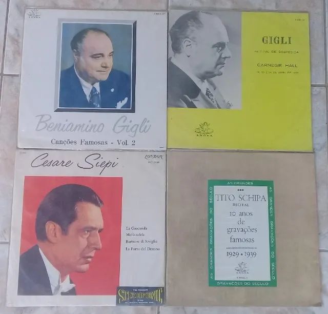 beniamino gigli(2)/cesare siepi/tito schipa lps(pacote)