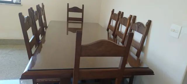 Conjunto de mesa em sucupira com 8 cadeiras - Foto 3