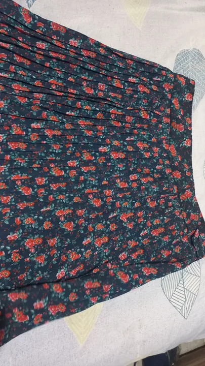 Saia Plissada Floral