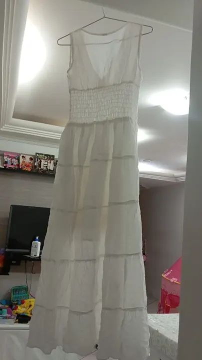 VESTIDO BRANCO ESTILO INDIANO - NOVO (ÚLTIMA PEÇA!) - Foto 5