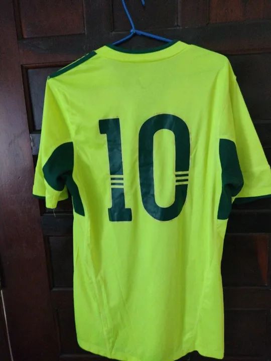 Camisa Palmeiras Verde Limão Adidas sem patrocínio P número 10 - Foto 2