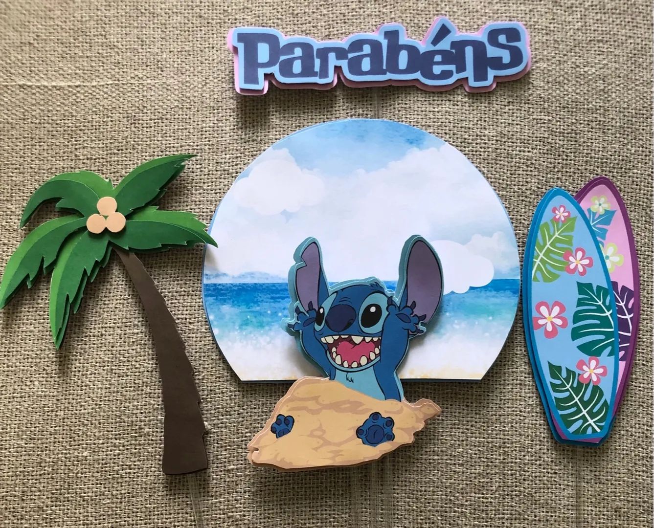 Topo de bolo Lilo & Stitch - Pronta entrega - Foto 2