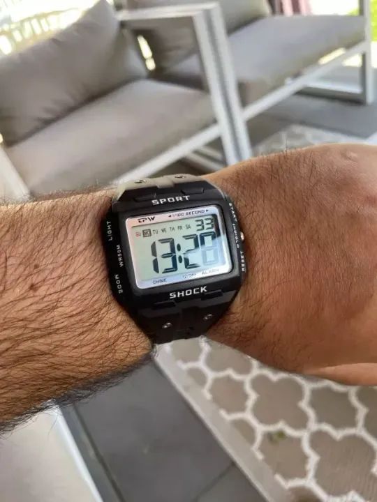 relógio de pulso sport shock digital original display grande - Foto 2