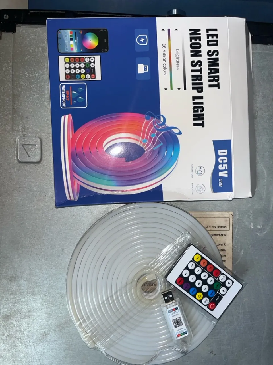 Fita de LED Neon Smart 5 metros - 5V USB - 16 Milhões de Cores