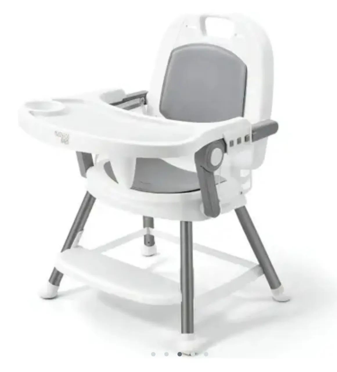 Cadeira De Alimentação 3 Em 1 Infantil Portátil Berry Cinza Multikids - Foto 5