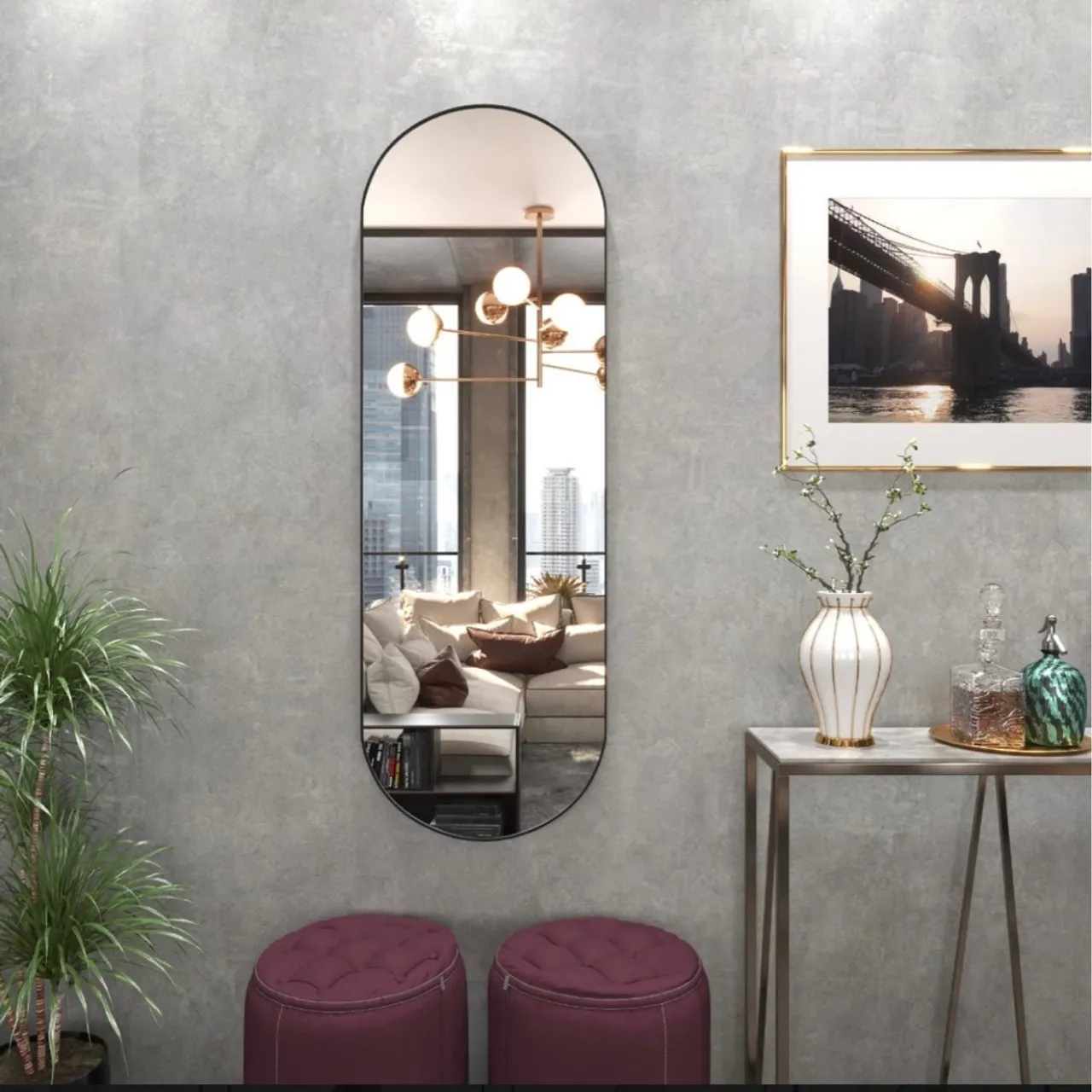 Espelho Decorativo com Moldura corpo inteiro