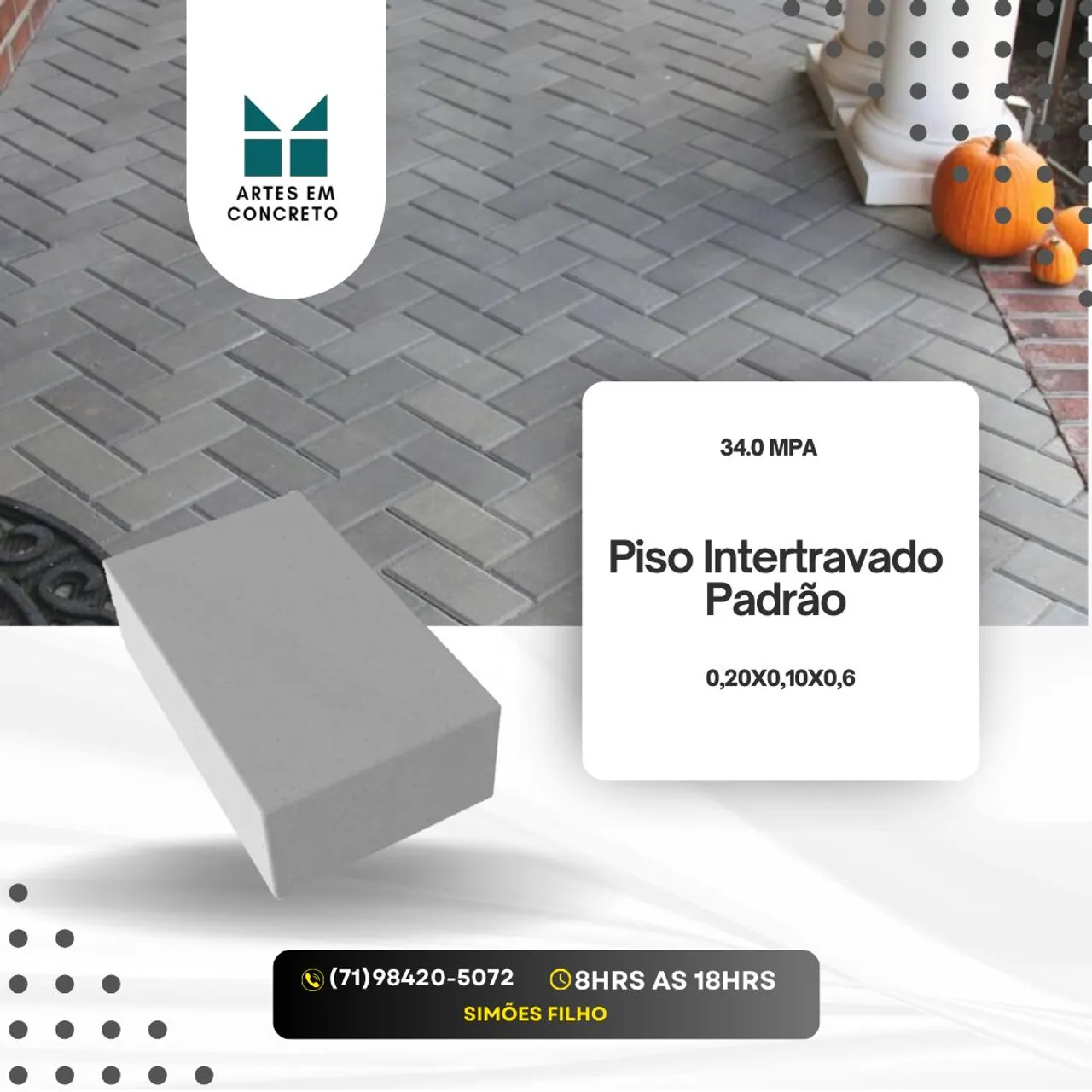 Piso Intertravado Padrão - Artes em Concreto