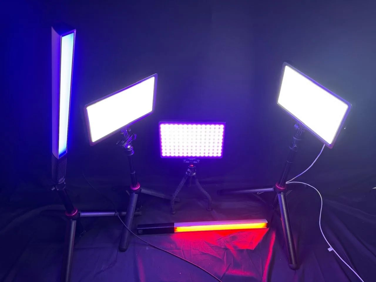 Kit Completo de Iluminação Led Profissional -Criadores de Conteúdo e Fotografia