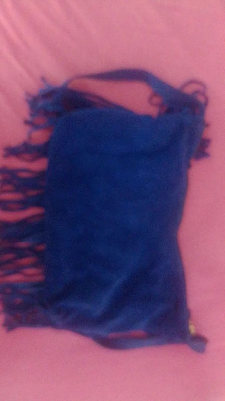 Bolsa tiracolo de couro com franjas  - Foto 2