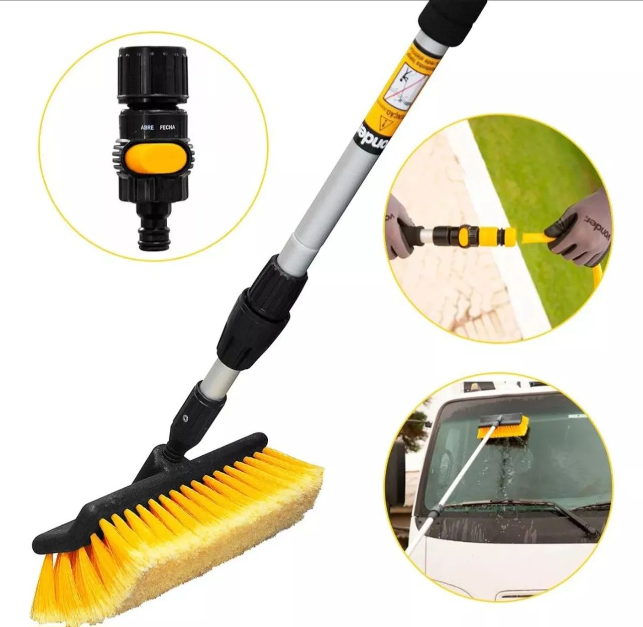 Escova para Lavar Carro com Cabo Extensível aluminoo Lupus  - Foto 4