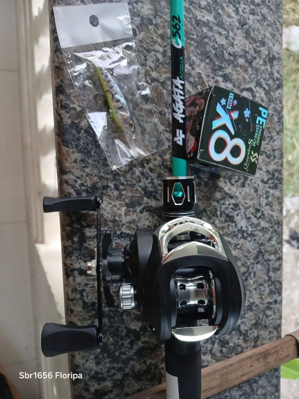 Vara e carretilha aqua - Foto 2