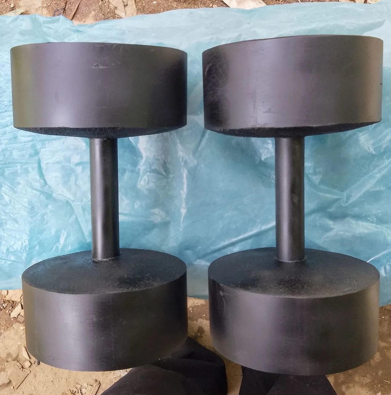 Par de halteres de PVC fixo 6kg