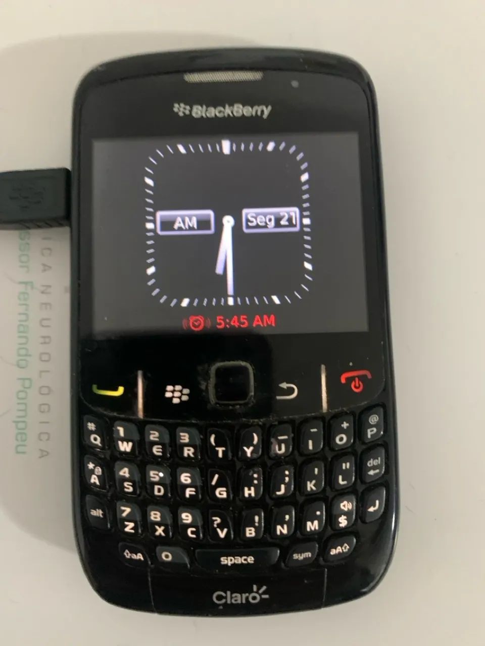 Para colecionadores e para uso de peças : BlackBerry preto Curve 8520 na caixa - Foto 5