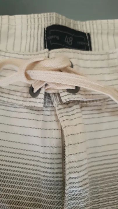 Bermuda Casual masculina, 100% Algodão, NOVA!