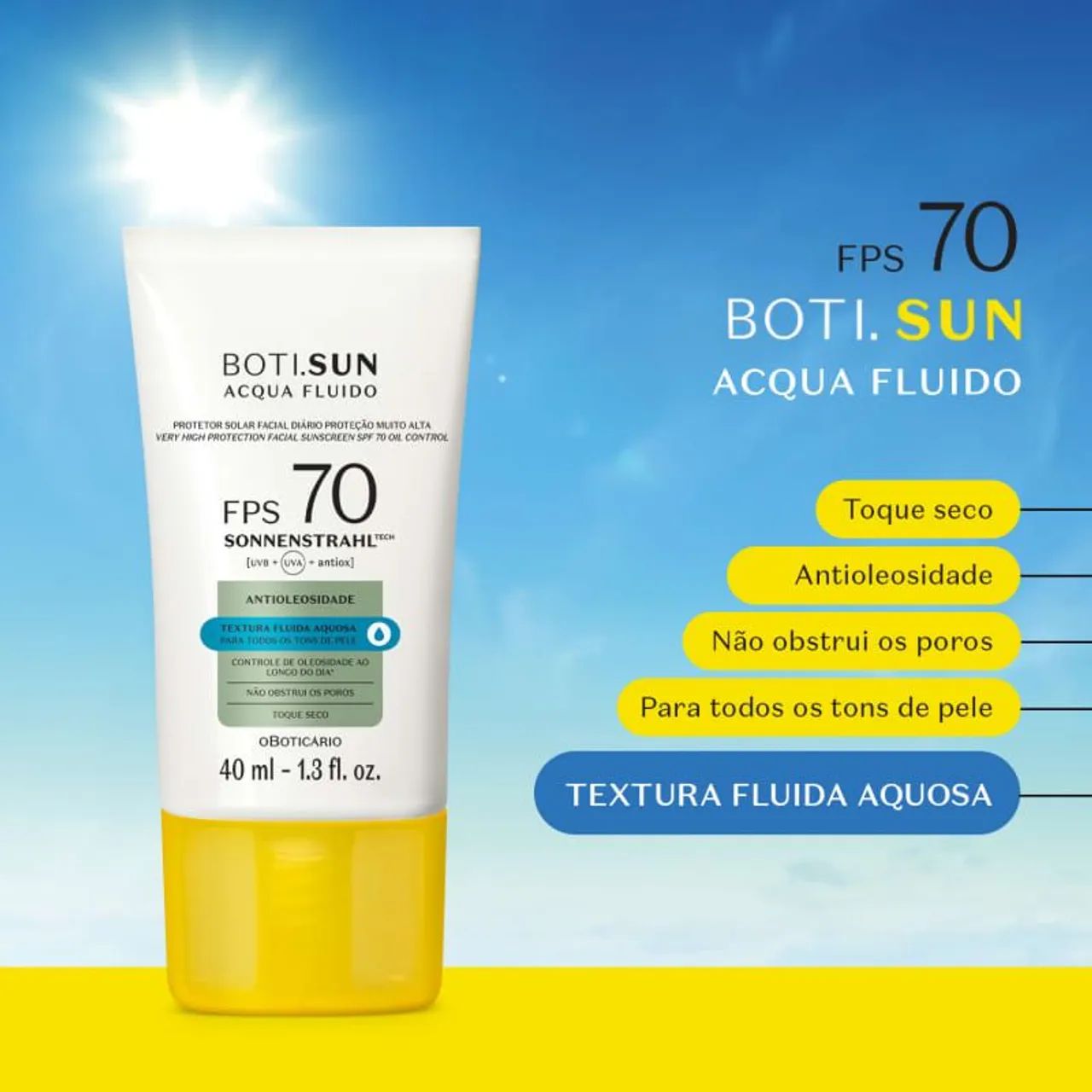 Protetor Solar Facial Antioleosidade FPS 70 de O Boticário - Foto 2