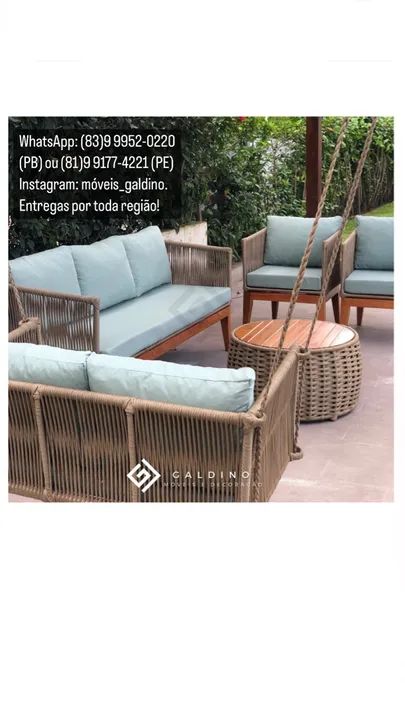 Sofás para área externa - sofás em fibra ou corda náutica - Foto 2