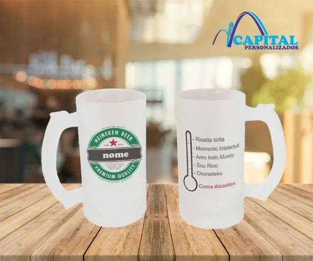 caneca de chopp jateada personalizada  - Foto 5