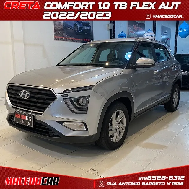 CRETA COMFORT 1.0 TURBO FLEX AUTOMÁTICO 2023 É NA MACEDO CAR