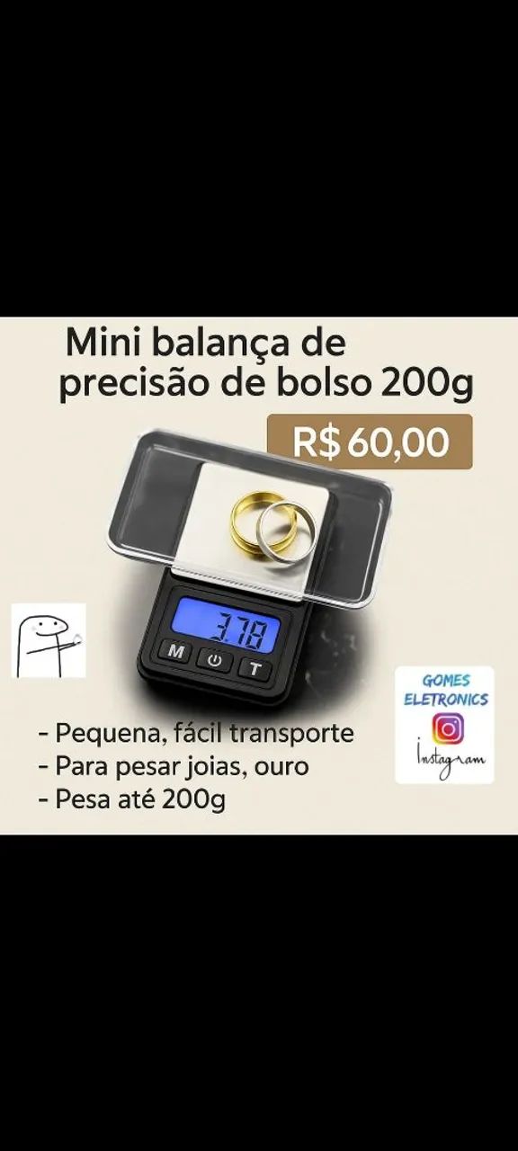 Mini Balança de Precisão de Bolso 200g