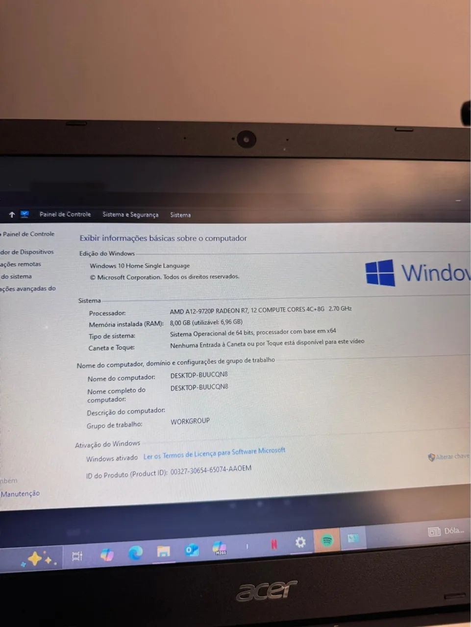 Notebook Acer Vermelho 1TB - Foto 4