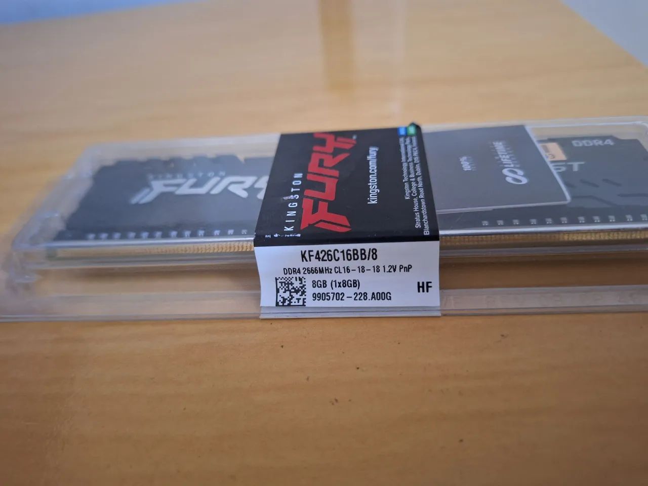 Memória Kingston Fury Beast 8GB, 3200MHz, DDR4, CL16, Preto - Foto 2