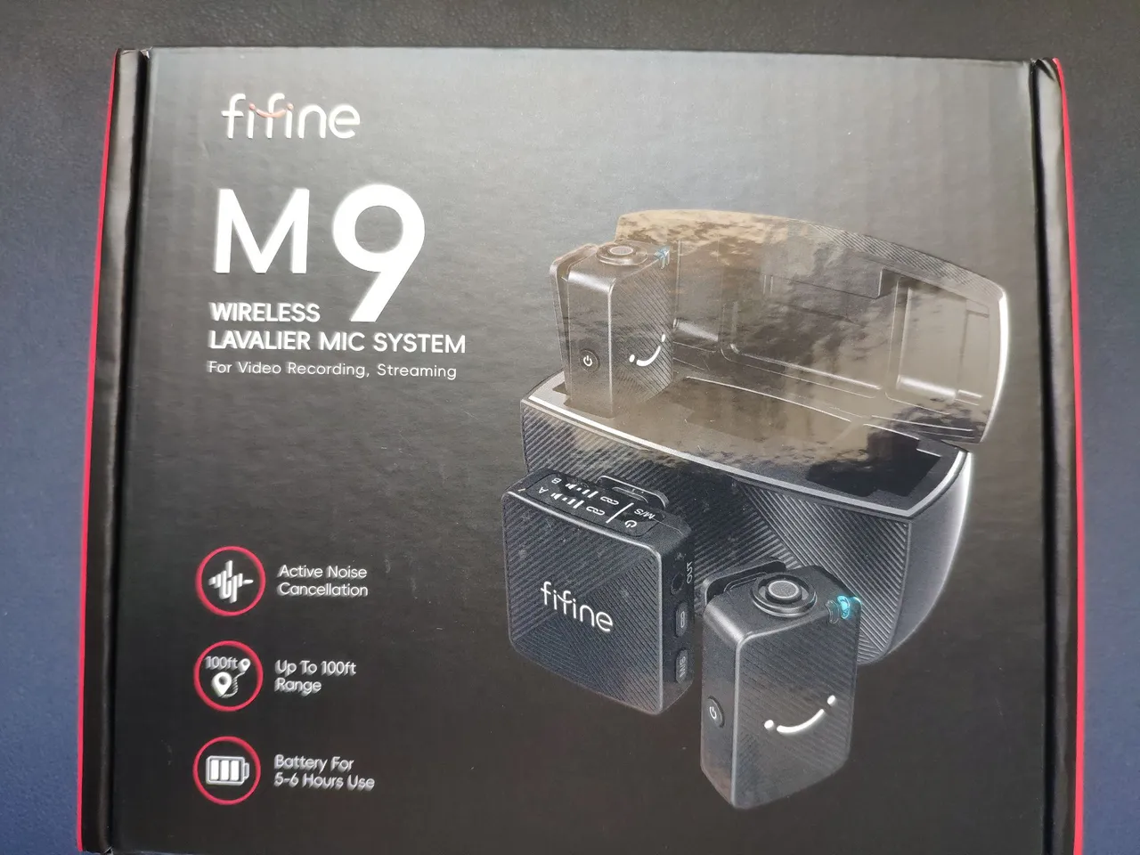 Fifine M9 - Microfone Sem Fio para Gravação de Vídeo