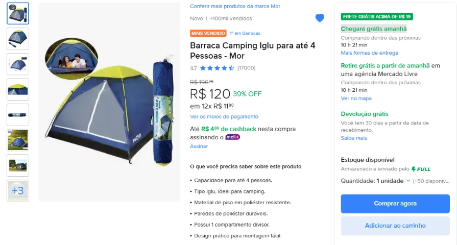 Barraca de camping