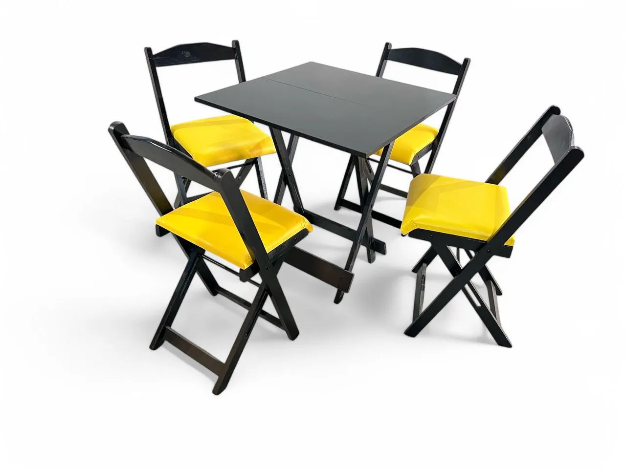 Jogo de mesa 70x70 Dobrável com estofado  - Foto 2
