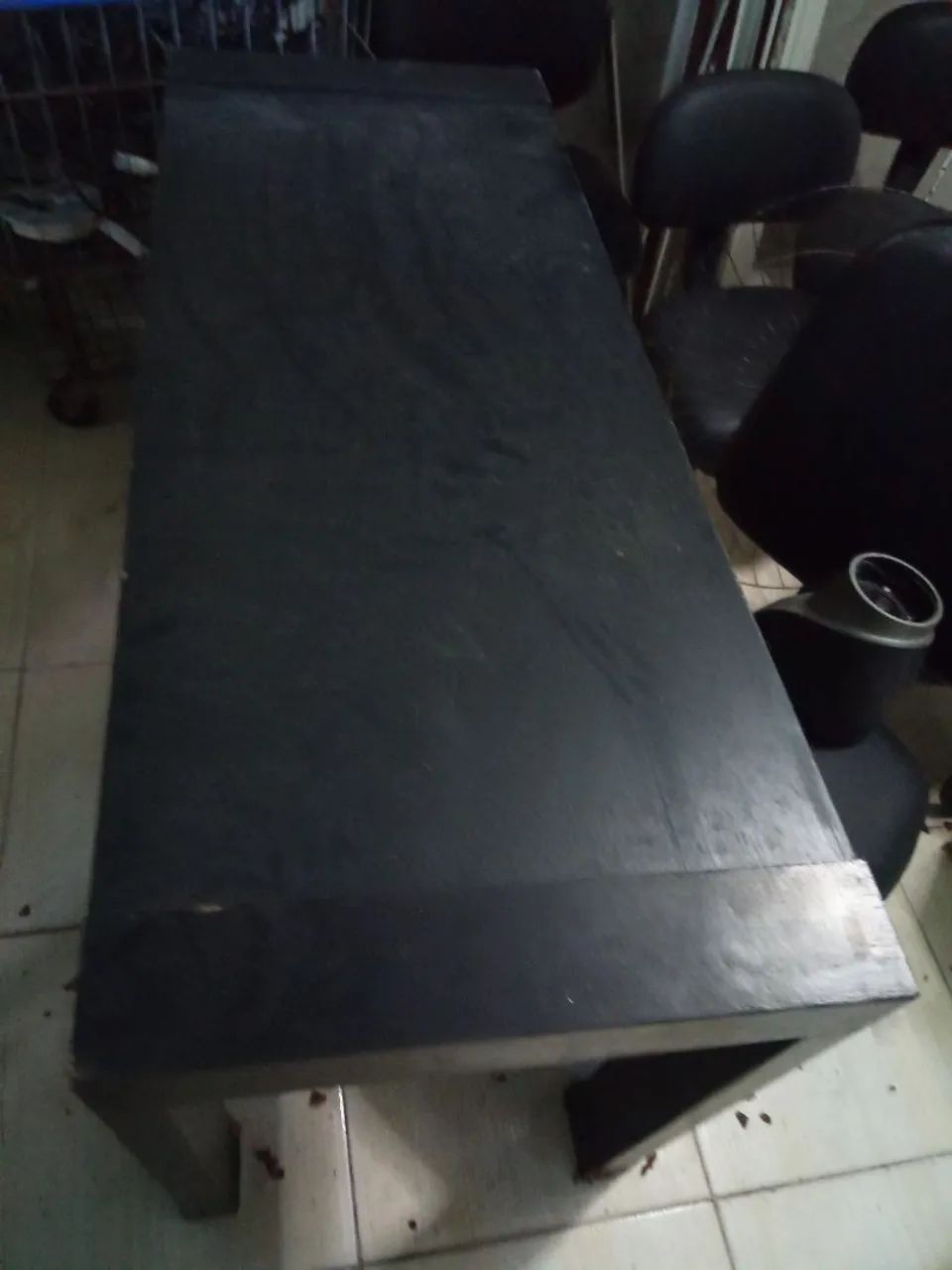 Mesa preta retangular madeira 64994315479425122