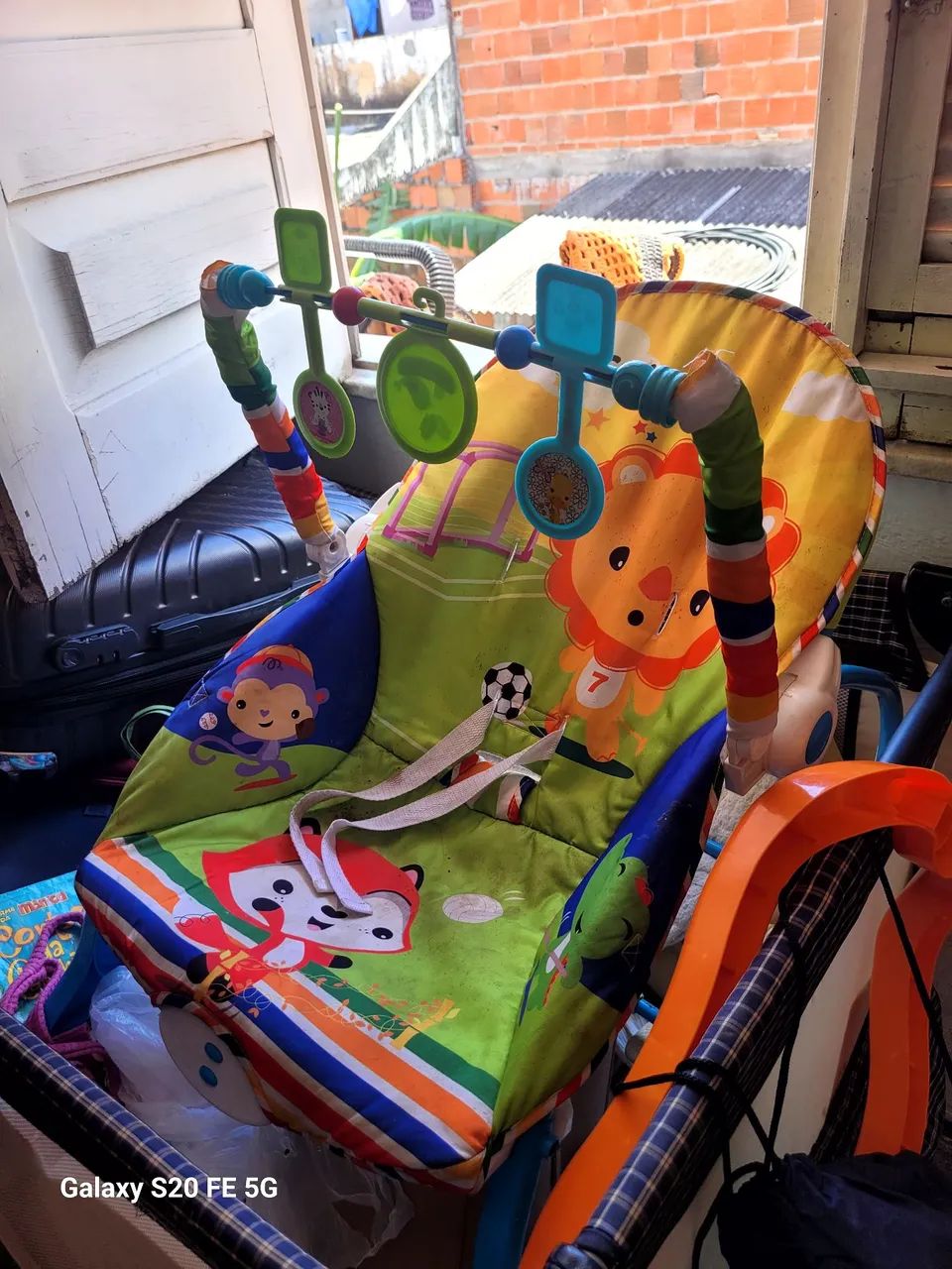 Berço cercado kiddo e cadeira de descanso amigo leão - Foto 3