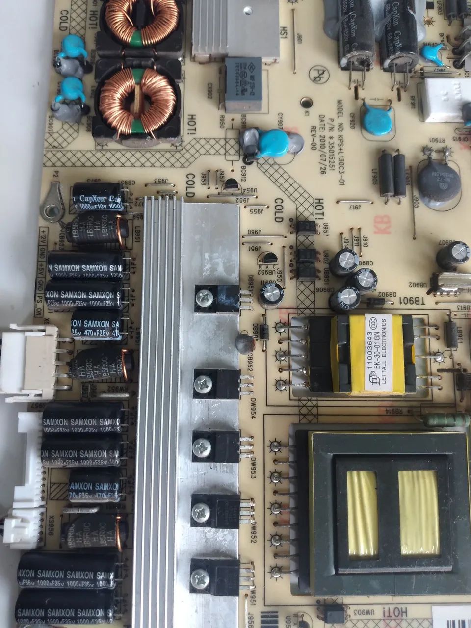 Placa fonte da TV semp Toshiba tsi le3250(a)wda kps+l130c3-01 funcionando  - Foto 4