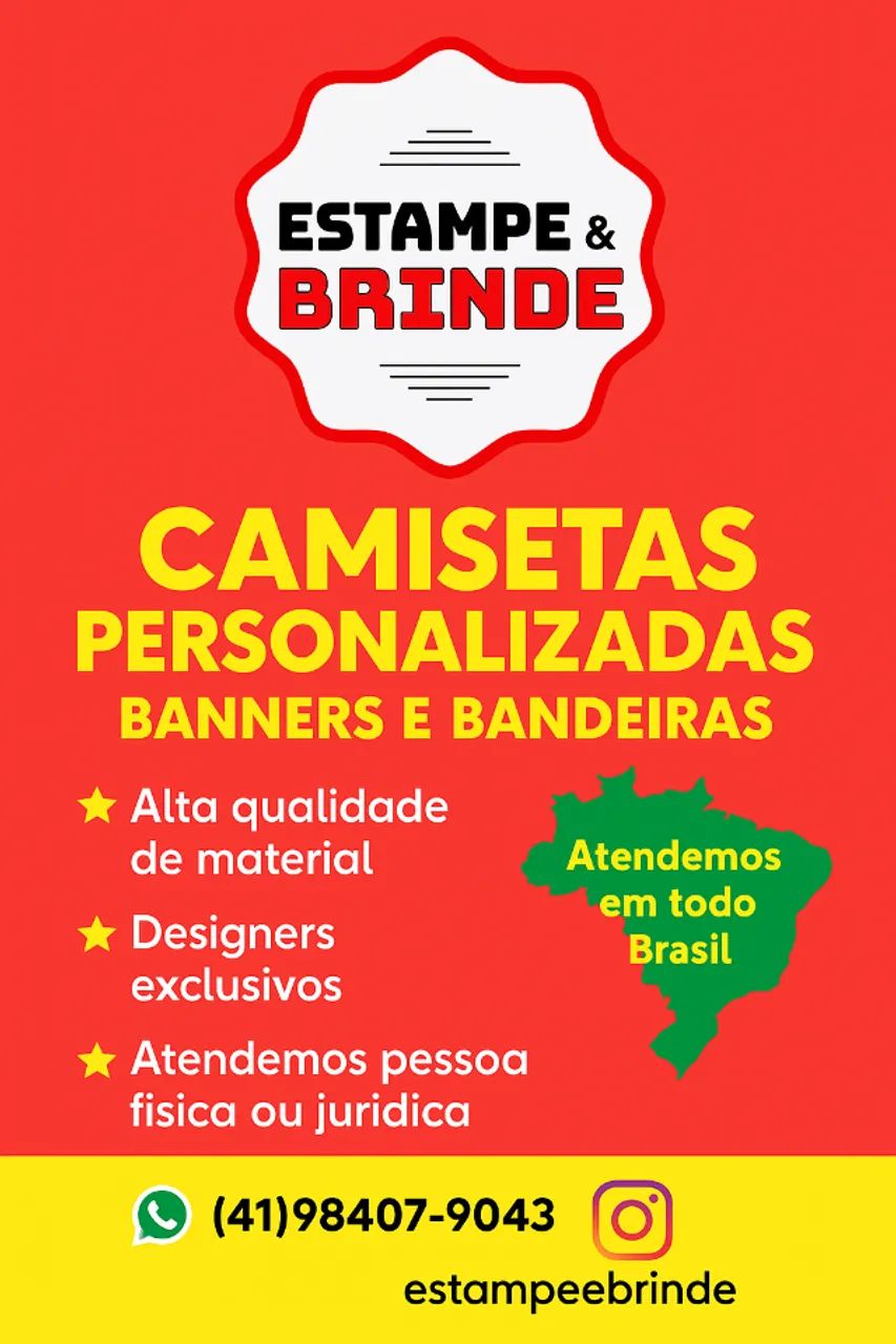 CAMISETAS PERSONALIZADAS - BANNERS E BANDEIRAS