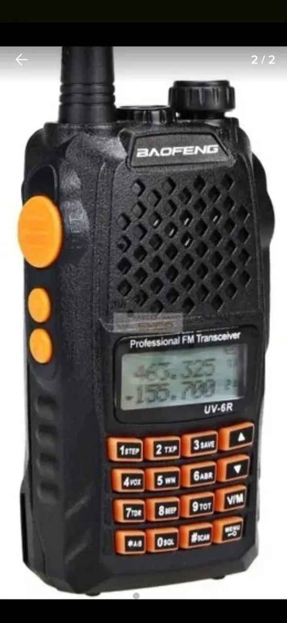 Rádio Ht Baofeng Comunicador Uv-6r Dual Band 7w Bandas De Freqüência Uhf Vhf Cor Preto - Foto 2