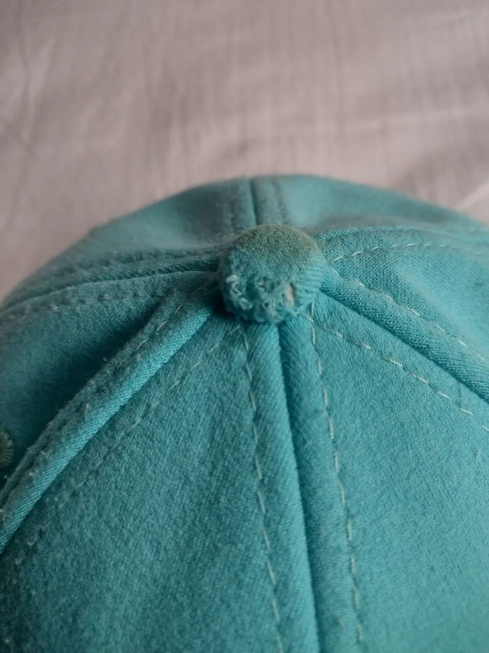 Boné Usado Juvenil Aba Curva Azul Claro Circunferência 54cm - Foto 3