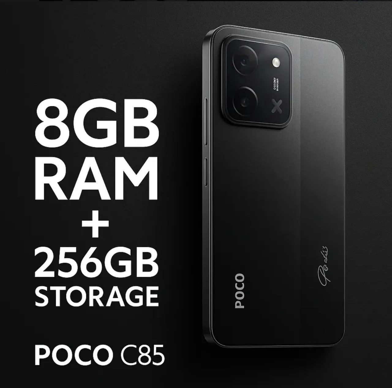 POCO C85 ブラック 8GB RAM 256GB ROM